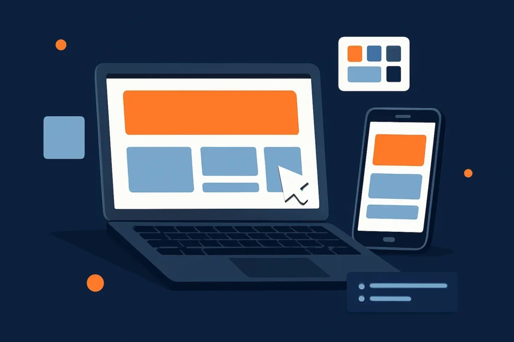Web corporativa en portátil y móvil: diseño web profesional para empresas