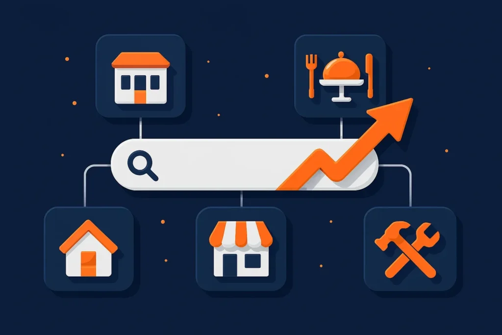 Distintos tipos de negocio conectados a un buscador: SEO especializado por sectores