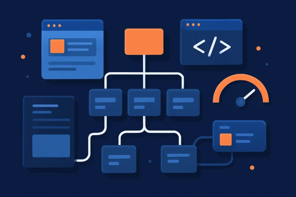 Estructura de una web optimizada con enlaces y rendimiento: SEO técnico y on-page